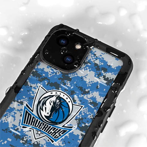 NBA Dallas Mavericks Digi Camo iPhone 15 Plus Waterproof Case